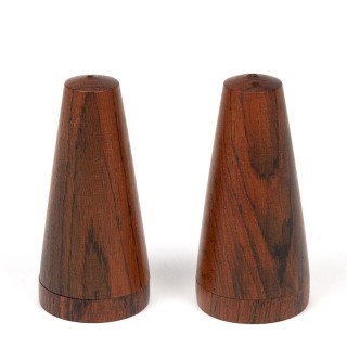Deens palissanderhouten vintage peper en zout stel