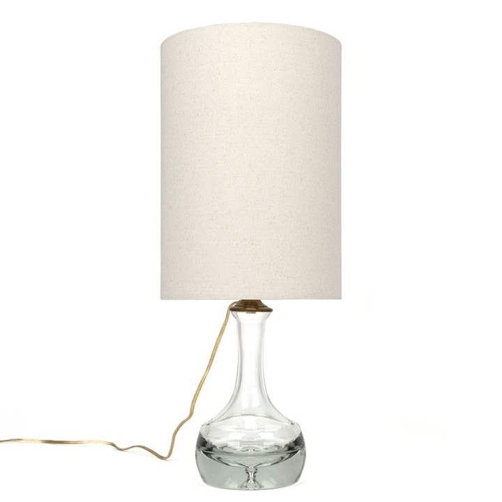 Glass vintage Danish table lamp by Odreco model 1052