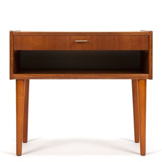 Teakhouten vintage kastje met lade jaren zestig