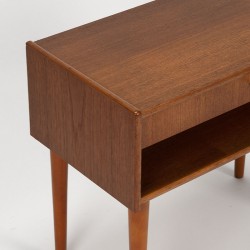 Teak vintage small cabinet with drawer from the sixties