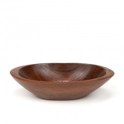 Small vintage oval model bowl in teak