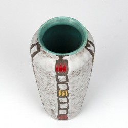 Vintage ceramic vase from Jasba with bright colours