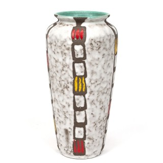 Vintage ceramic vase from Jasba with bright colours