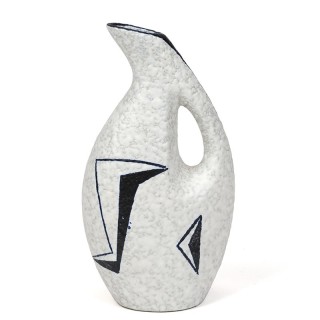 Abstract vintage ceramic vase from the fifties