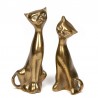 Decorative brass set of 2 vintage cats