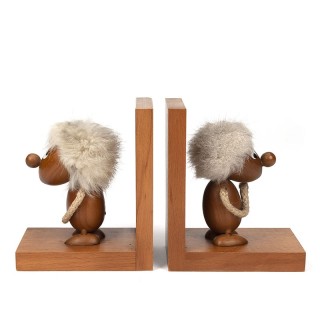 Vintage Optimist and Pessimist bookends design Hans Bølling