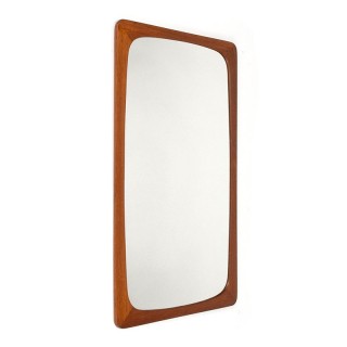 Teak Danish sixties vintage mirror