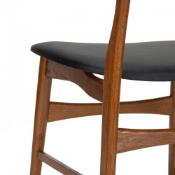 Mid-Century Danish vintage dining table chair with large