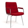 Rode vintage Artifort stoel ontwerp Geoffrey Harcourt