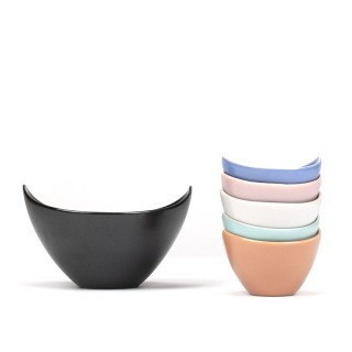 Vintage Potterie De Driehoek Huizen Peanut Set