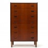 Danish vintage chest of drawers with 7 drawers in teak