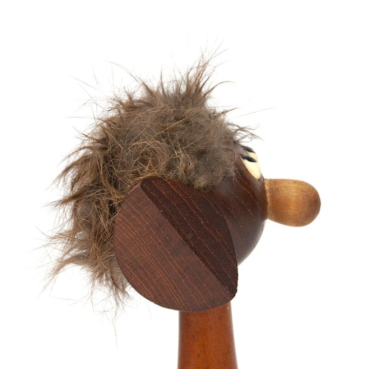 Teak vintage Scandinavian doll as a bottle opener