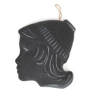 Vintage silhouette of a girl in ceramics