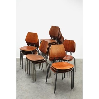 Plywood schoolstoelen - Retro Studio