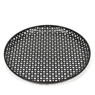 Perforated metal vintage bowl in the style of Mathieu Mategot