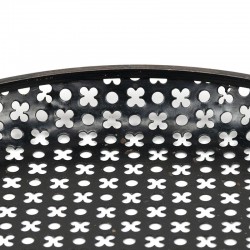 Perforated metal vintage bowl in the style of Mathieu Mategot