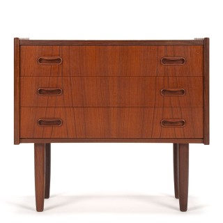 Danish vintage chest of drawers with 3 drawers small model