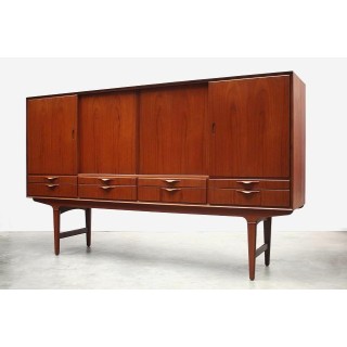 Sideboard in teak with brass detail