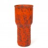 Large Fat Lava vintage vase in orange pottery