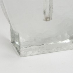 Vintage solifleur glazen blok vaasje