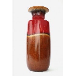 Large West-Germany vase brown with red