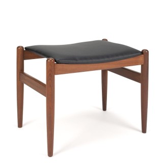 Danish teak vintage ottoman or pouf