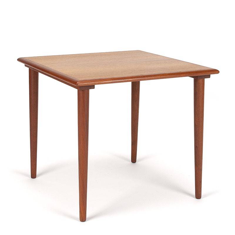 Square model vintage Danish side table in teak
