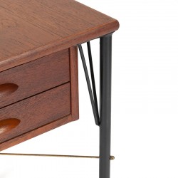 Mid-Century design vintage small teak/metal cabinet