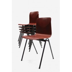 Set van 5 Pagholz industriele stoelen
