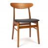 Danish vintage dining table chair with teak backrest