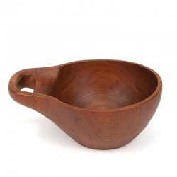 Danish vintage teak bowl with handle