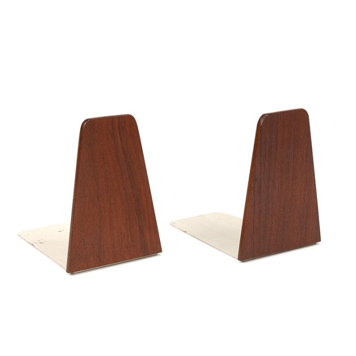 Set of vintage Danish design bookends in teak
