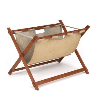 Vintage Mid-Century folding newspaper rack