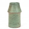 Green vintage Dutch ceramic vase by Mobach