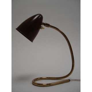 Brown/ brass 1950's table lamp - Retro Studio