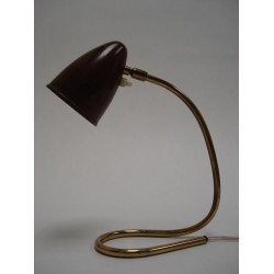 Brown/ brass 1950's table lamp