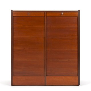 Teakhouten Mid-Century Deense archiefkast