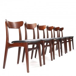 Mid-Century Danish design set of 6 Schiønning & Elgaard chairs