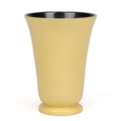 Vintage yellow vase by Potterie De Driehoek Huizen