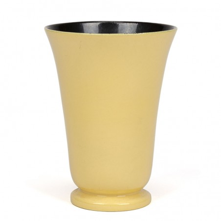 Vintage yellow vase by Potterie De Driehoek Huizen