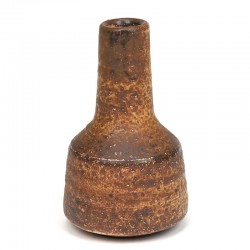 Miniature brown vintage vase by Mobach Utrecht