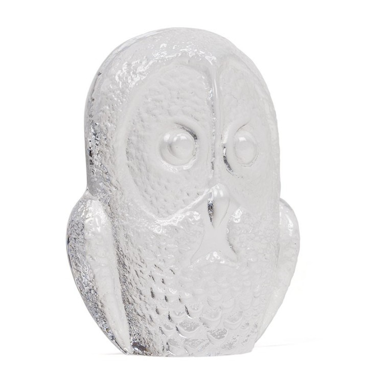 Glass owl figure vintage model by Kosta Boda