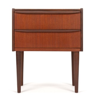 Mid-Century Deense kleine vintage ladekast 2 lades