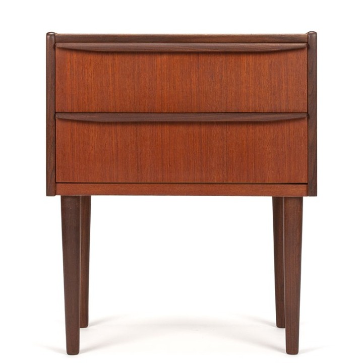 Mid-Century Deense kleine vintage ladekast 2 lades