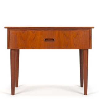 Deense vintage kastje met 1 lade in teakhout