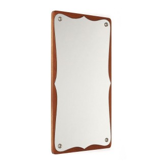 Klein model Deense vintage spiegel met geslepen rand