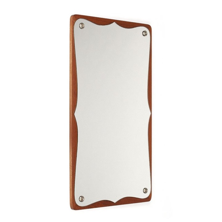 Small model Danish vintage mirror with cut edge