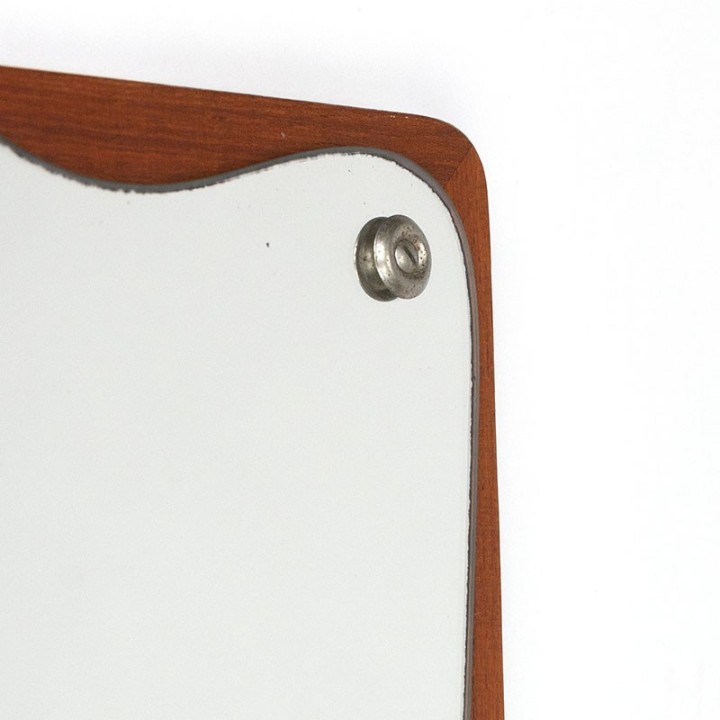 Small model Danish vintage mirror with cut edge