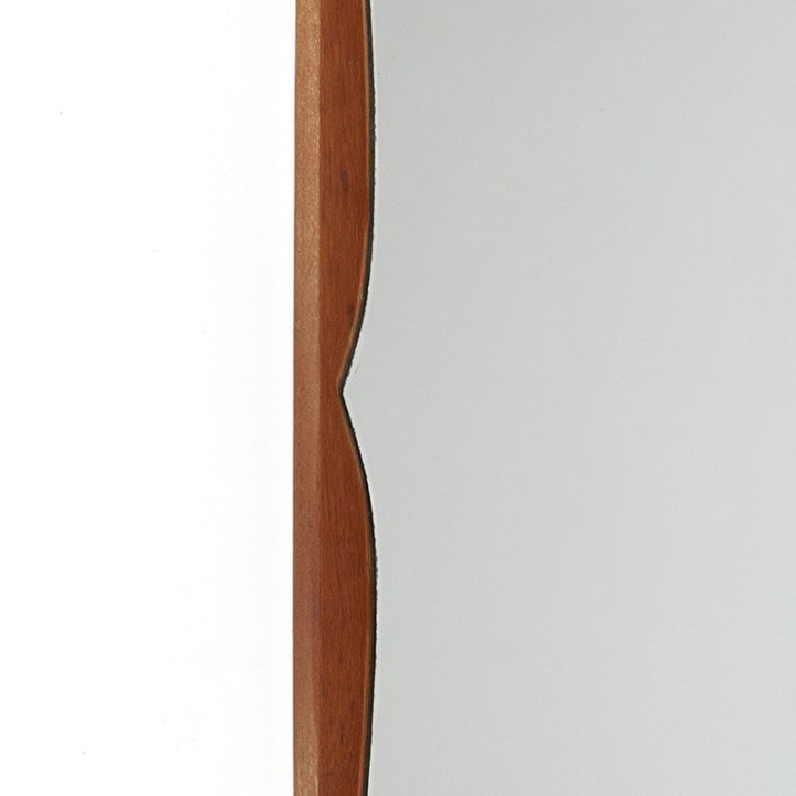 Small model Danish vintage mirror with cut edge