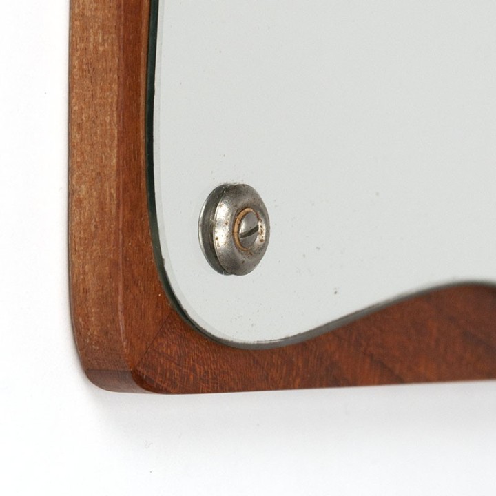 Small model Danish vintage mirror with cut edge